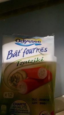 12 bâtonnets fourrés au tzatziki