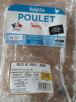 Ailes de poulet jaune front packaging