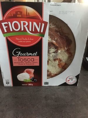 Fiorini Gourmet Pizza Tosca Mozzarella jambon Speck olives 380 g