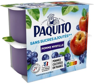 Puree de fruits pomme myrtille ssa 4x100g