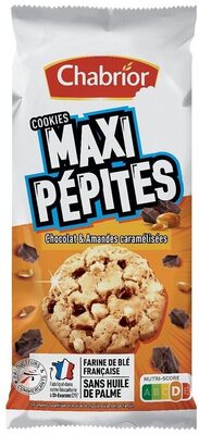 Cookies Maxi Pépites Chocolat & amandes caramélisées front packaging