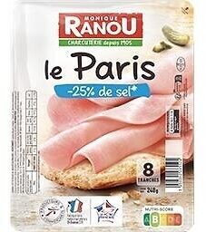 Jambon paris dd tsr 8t 240g front packaging