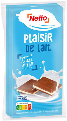 Tablette familiale Chocolat au lait fourrage au lait - 2x100g front packaging