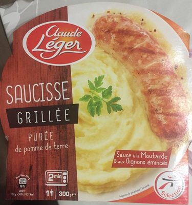 Saucisse grillée Purée de pomme de terre