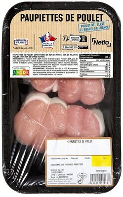 PAUPIETTES DE POULET x4 - 520g PF front packaging