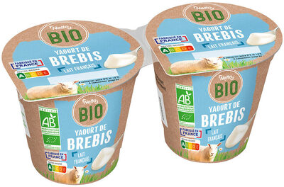 yaourt brebis bio nature 2x125g front packaging