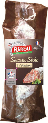 Saucisse sèche à l'ancienne front packaging