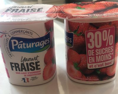 Yaourt fraise front packaging