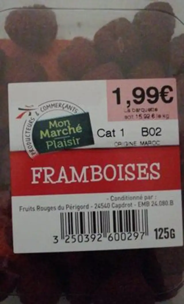 Framboises mon marché