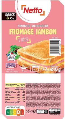 Croque monsieur jambon fromage