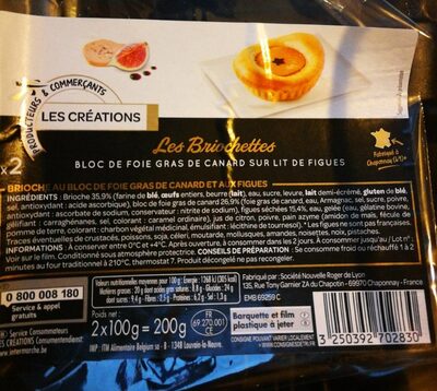 Les briochettes bloc de foie gras sur lit de figues front packaging