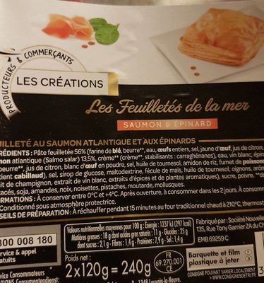 Feuilleté de la mer front packaging