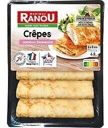 Crêpes fourrées jambon fromage x4 400g front packaging