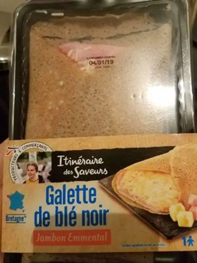 Galette de blé noir Jambon Emmental front packaging