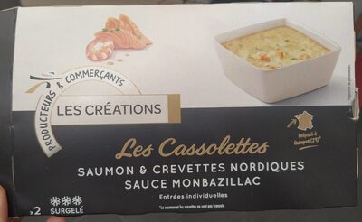 Cassolettes saumon & crevettes nordiques sauce Monbazillac