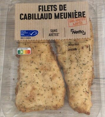 FILETS DE CABILLAUD MEUNIERE MSC 200g
