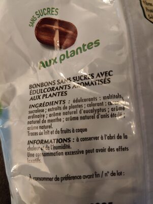 Bonbons le plaisir léger aux plantes ingredients label