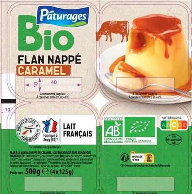 Flan nappe caramel bio 4x125g