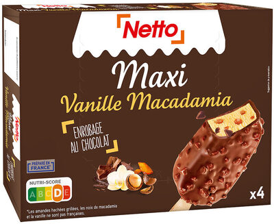 Colosse vanille (G) enrobage chocolat au lait - macadamia - amandes x4 - 100mL