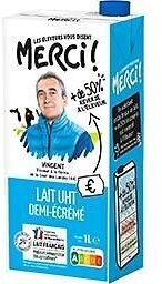Lait 1/2 ecreme uht bq 1l merci!