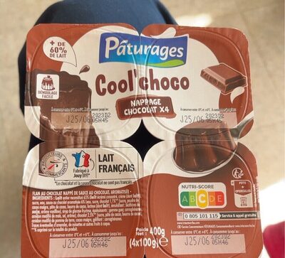 COOL'CHOCO - FLAN NAPPE CHOCOLAT - 4x100g