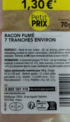 Bacon 7t 70g fe