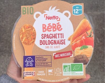 Assiette bio spaghetti bolognaise 230g - 12 mois