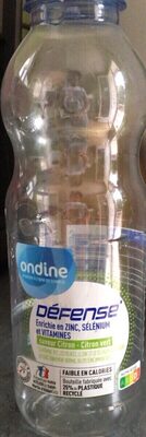 Eau fonctionnelle aromatisee citron citron vert ondine 50cl