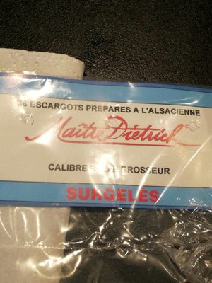 36 Escargots préparés à l'Alsacienne