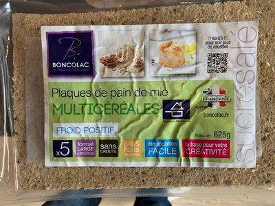 Plaques de pain de mie multicéréales