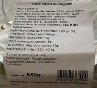 Tarte citron meringuée