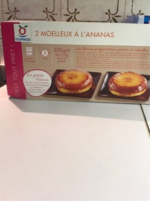 Moelleux à l'ananas front packaging