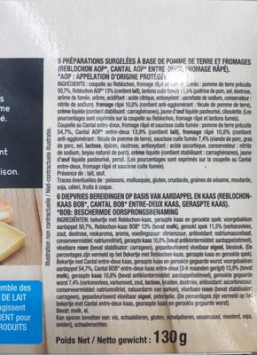 Les gratinés apéritifs ingredients label