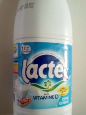 Lait demi-écrémé front packaging