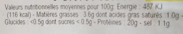 2 pavés marinés aux 2 poivres nutrition facts table