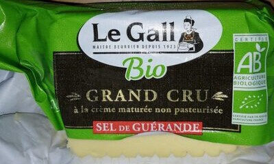 Beurre grand cru BIO doux au sel de Guérande front packaging