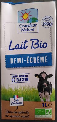 Lait bio demi écrémé