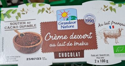 Crème au chocolat au lait de brebis