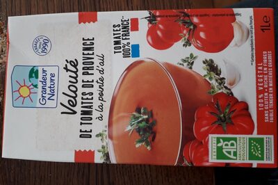 Velouté de tomates de Provence à la pointe d'ail front packaging