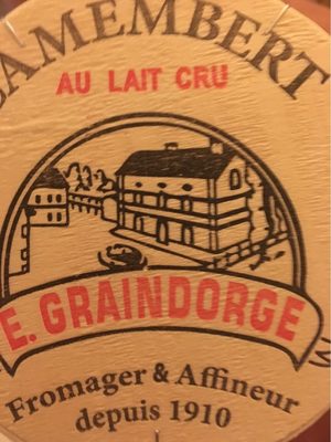 Camembert au lait cru front packaging