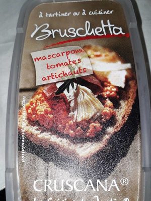 Bruschetta mascarpone artichoke tomatoes front packaging