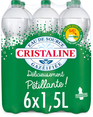 CRISTALINE Eau de Source Pétillante 6x1,5L