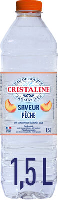 CRISTALINE Eau De Source Pétillante Aromatisée Pêche 1L5