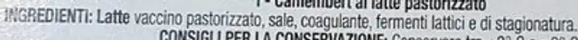Le Camembert ingredients label