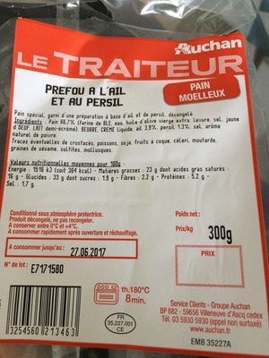 Prefou a l'ail et au persil front packaging