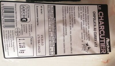 Chipolata au curry front packaging