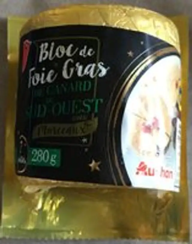 Bloc de foie gras de canard avec morceaux