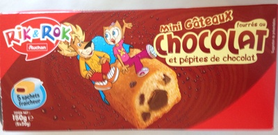 5 mini cakes fourrés chocolat et pépites