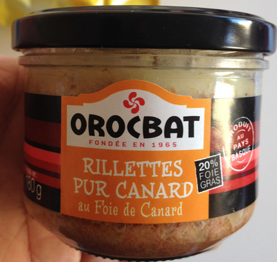 Rillettes pur canard au foie de canard