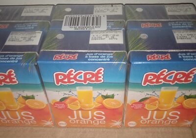 Lot 6 Recre 100% jus d'orange 20CL front packaging